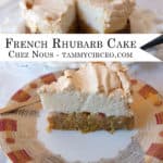 PIN for Pinterest - French Rhubarb Cake