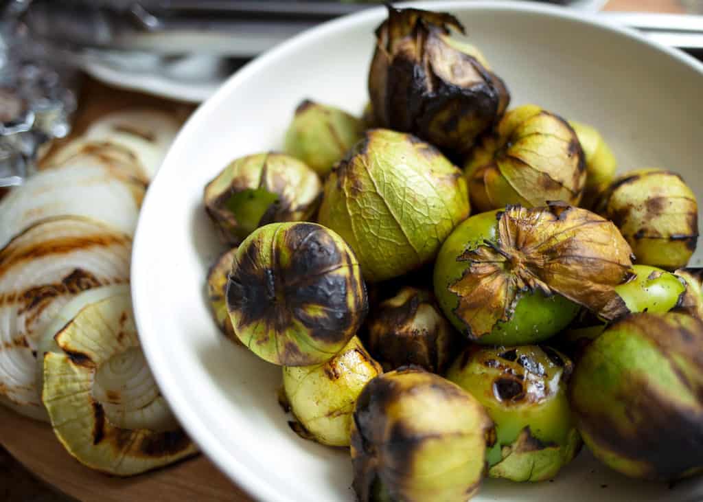Grilled Tomatillos