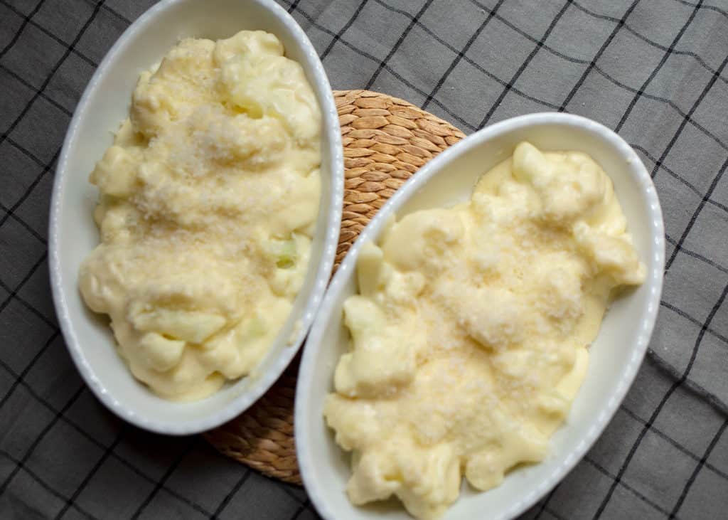 Cauliflower Gratin in two dishes