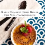 PIN for Pinterest - Creme Brulee with raspberries