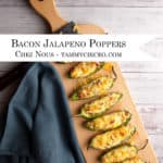 PIN for Pinterest - Bacon Jalapeno Poppers