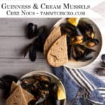 PIN for Pinterest - Guinness & Cream Mussels