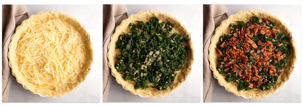 Triptych of how to fill the crust