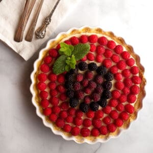 Fresh Raspberry Cream Tart