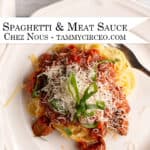 PIN for Pinterest - Spaghetti & Meat Sauce