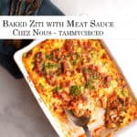 PIN for Pinterest - Baked Ziti with Meat Sauce