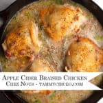PIN for Pinterest - Apple Cider Braised Chicken