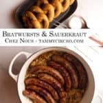 PIN for Pinterest - Bratwursts & Sauerkraut