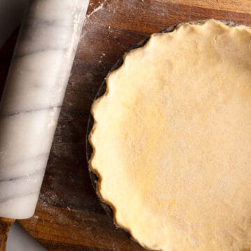 finish the pie crust edges with your knuckles