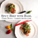PIN for Pinterest - Spicy Beef with Basil