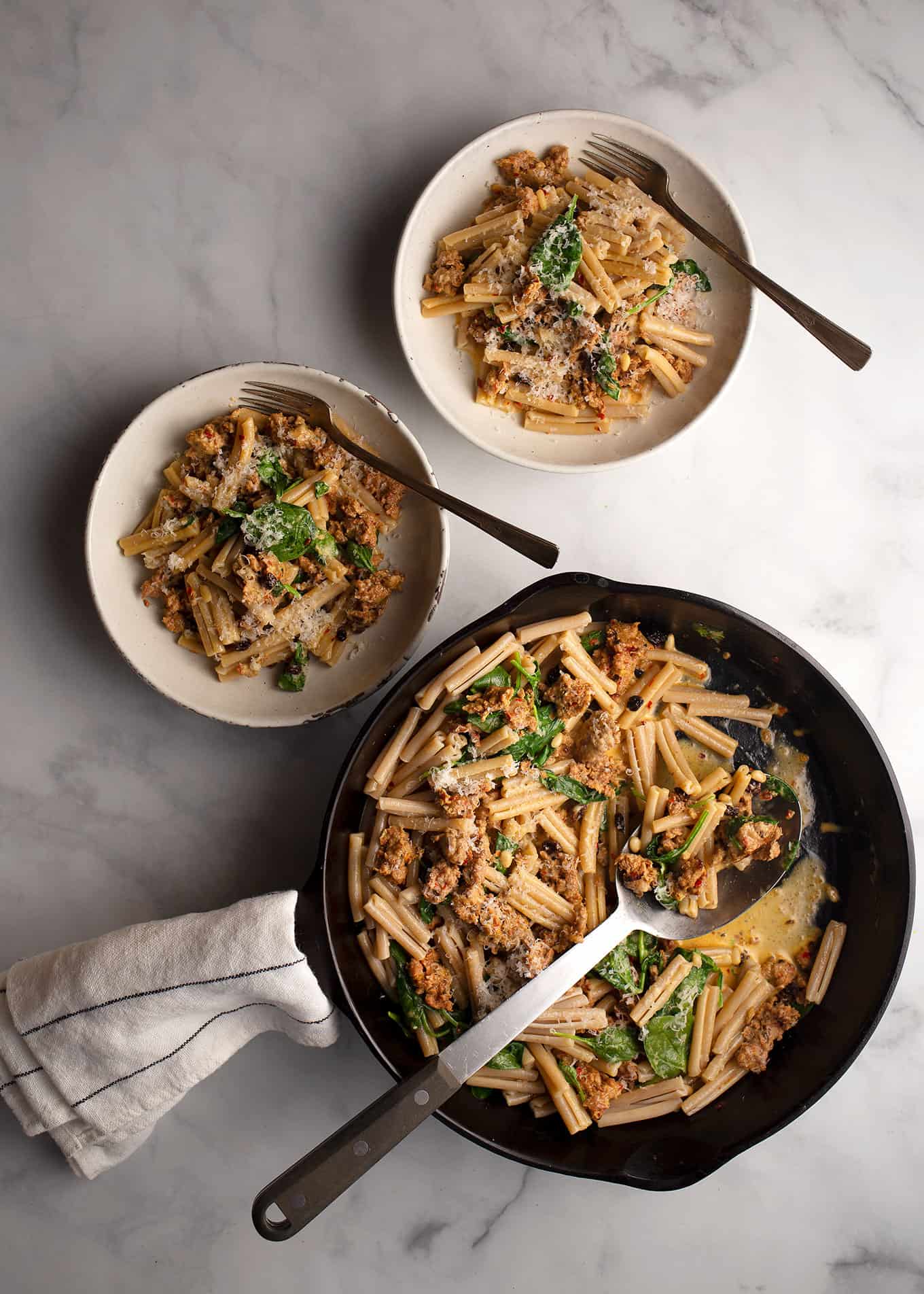 Sausage Pine Nut & Currant Pasta – Tammy Circeo - Chez Nous