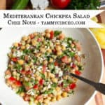 PIN for Pinterest - Mediterranean Chickpea Salad