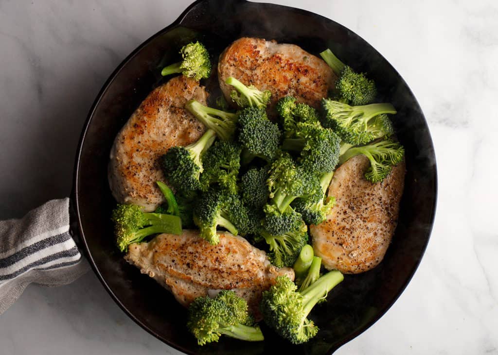 Add the broccoli to the skillet and cook