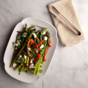 Featured Image - Asparagus with Red Peppers & Goat Cheese