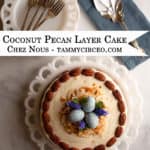 PIN for Pinterest - Coconut Pecan Layer Cake