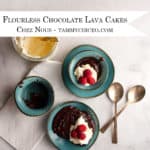 PIN for Pinterest - Flourless Chocolate Lava Cakes