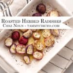 PIN for Pinterest - Roasted Herbed Radishes