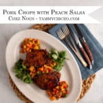 PIN for Pinterest - Pork Chops with Peach Salsa