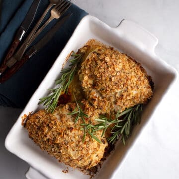 Toasted Oat Crusted Chicken ready to eat