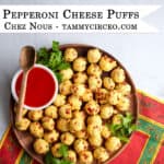PIN for Pinterest - Pepperoni Cheese Puffs