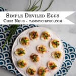 PIN for Pinterest- Simple Deviled Eggs