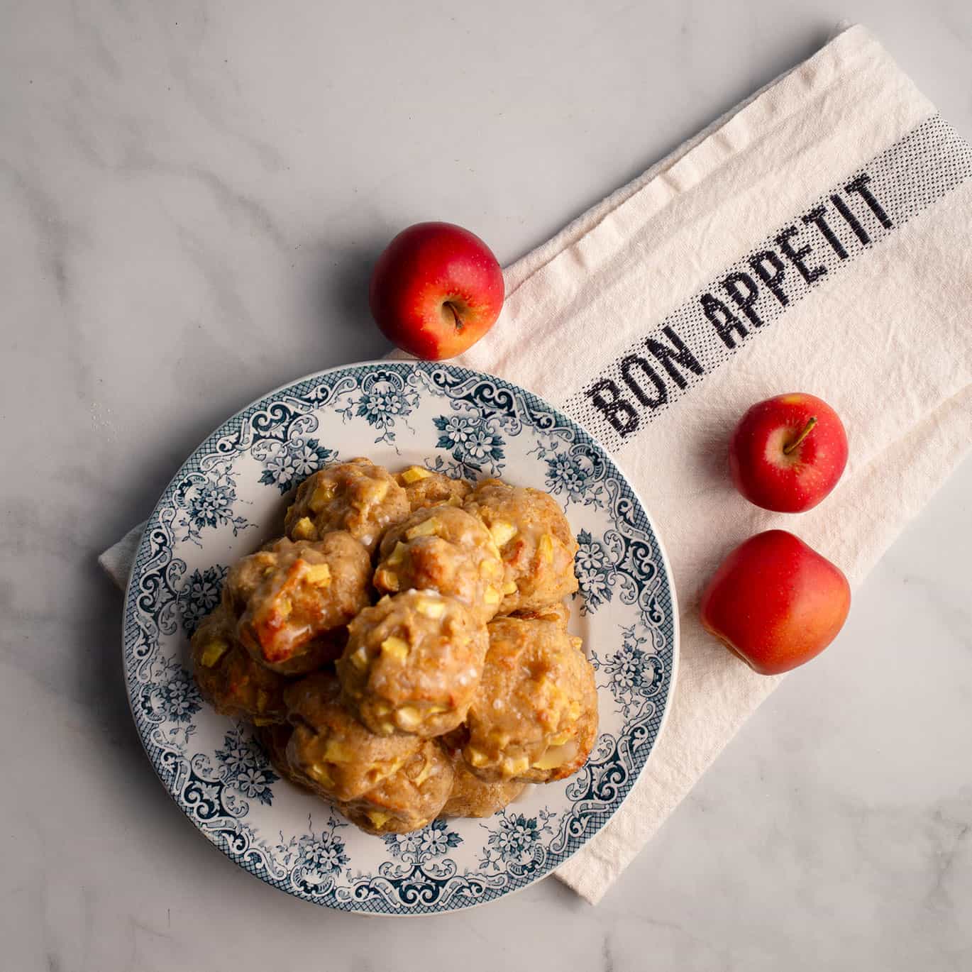 Baked and Glazed Apple Fritters
